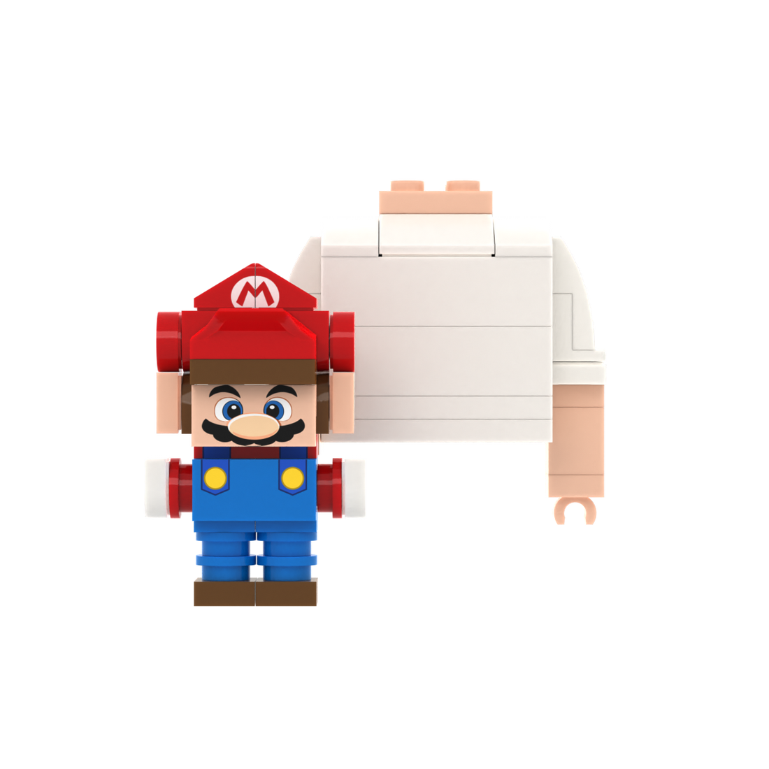 Red Hat & Blue Overall Brick Figure brick figure accessory, main product view