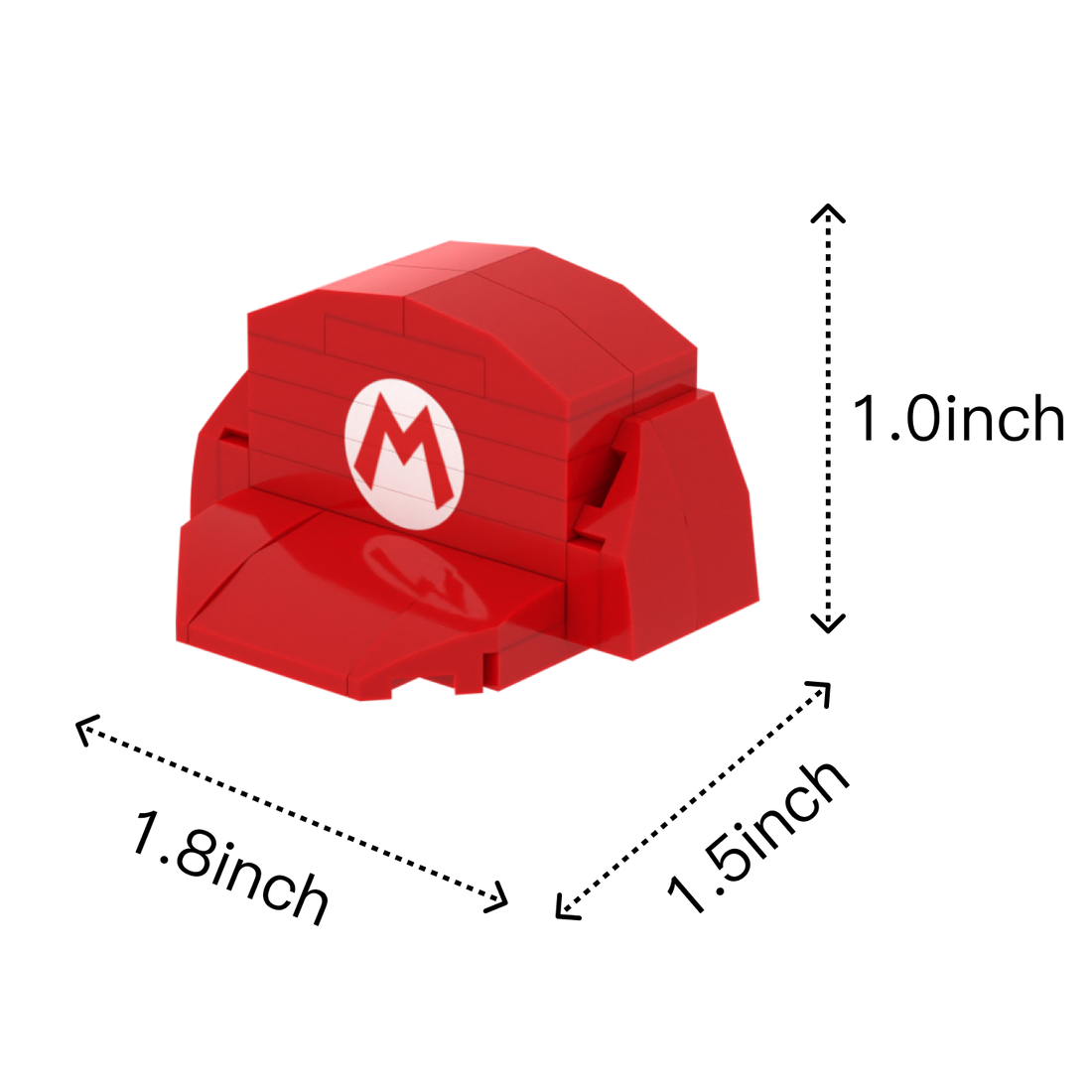 Red Hat brick figure accessory, size guide