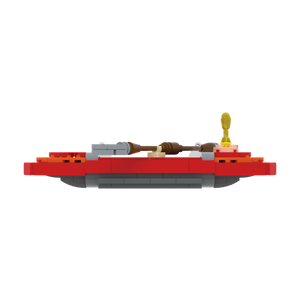 Red Kayak brick scene accessory, left-side view