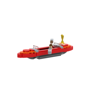Red Kayak brick scene accessory, right-side view