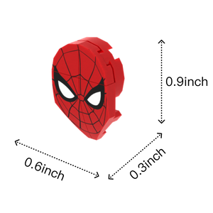 Red Mask brick figure accessory, size guide