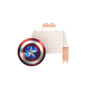 Red White & Blue Shield brick figure accessory, main product view