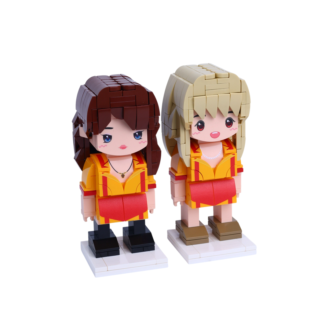 Retro Diner Duo custom brick figure, left-side view