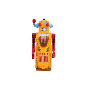 Retro Tin Sentinel brick art collectible, main product view