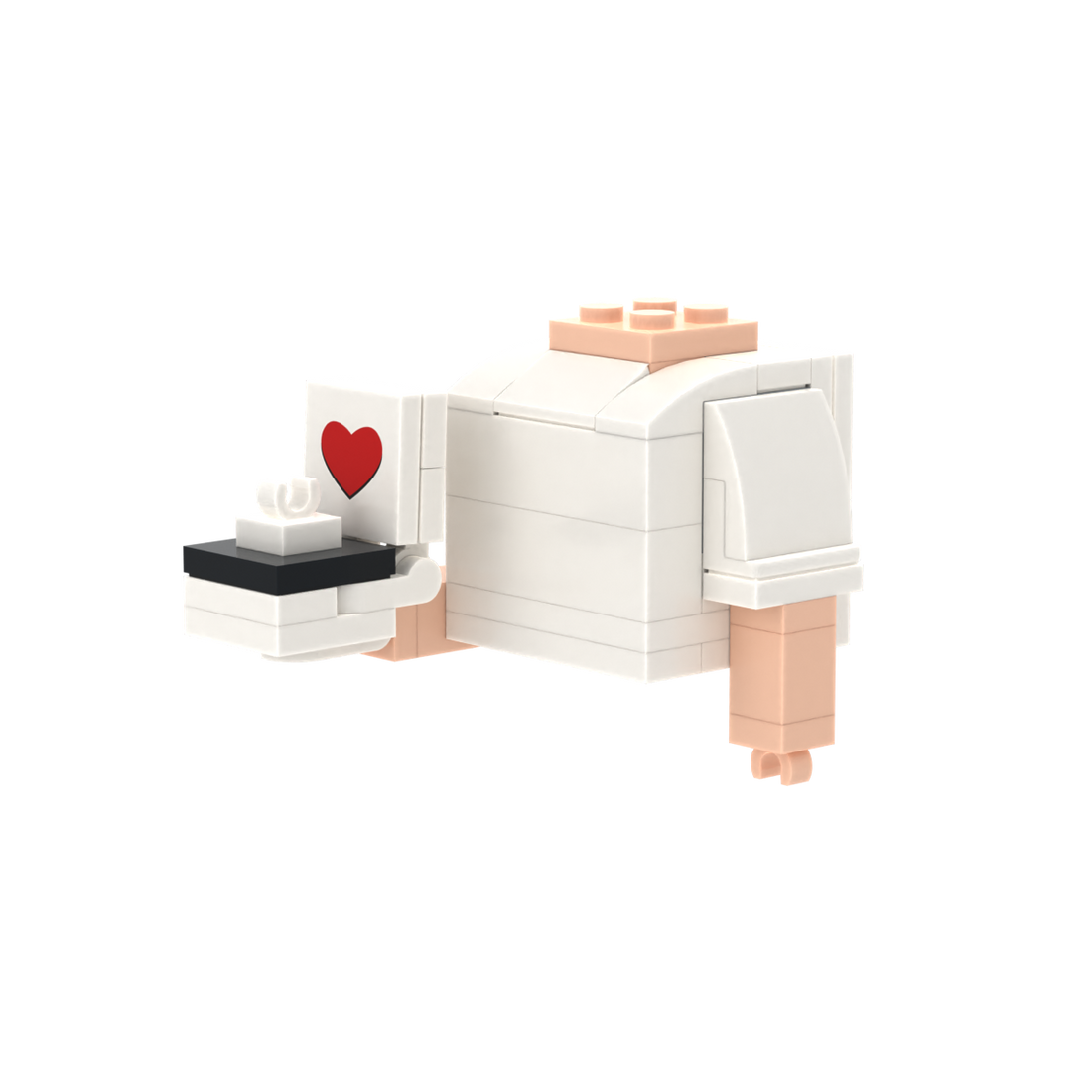 Ring brick figure accessory, right-side view