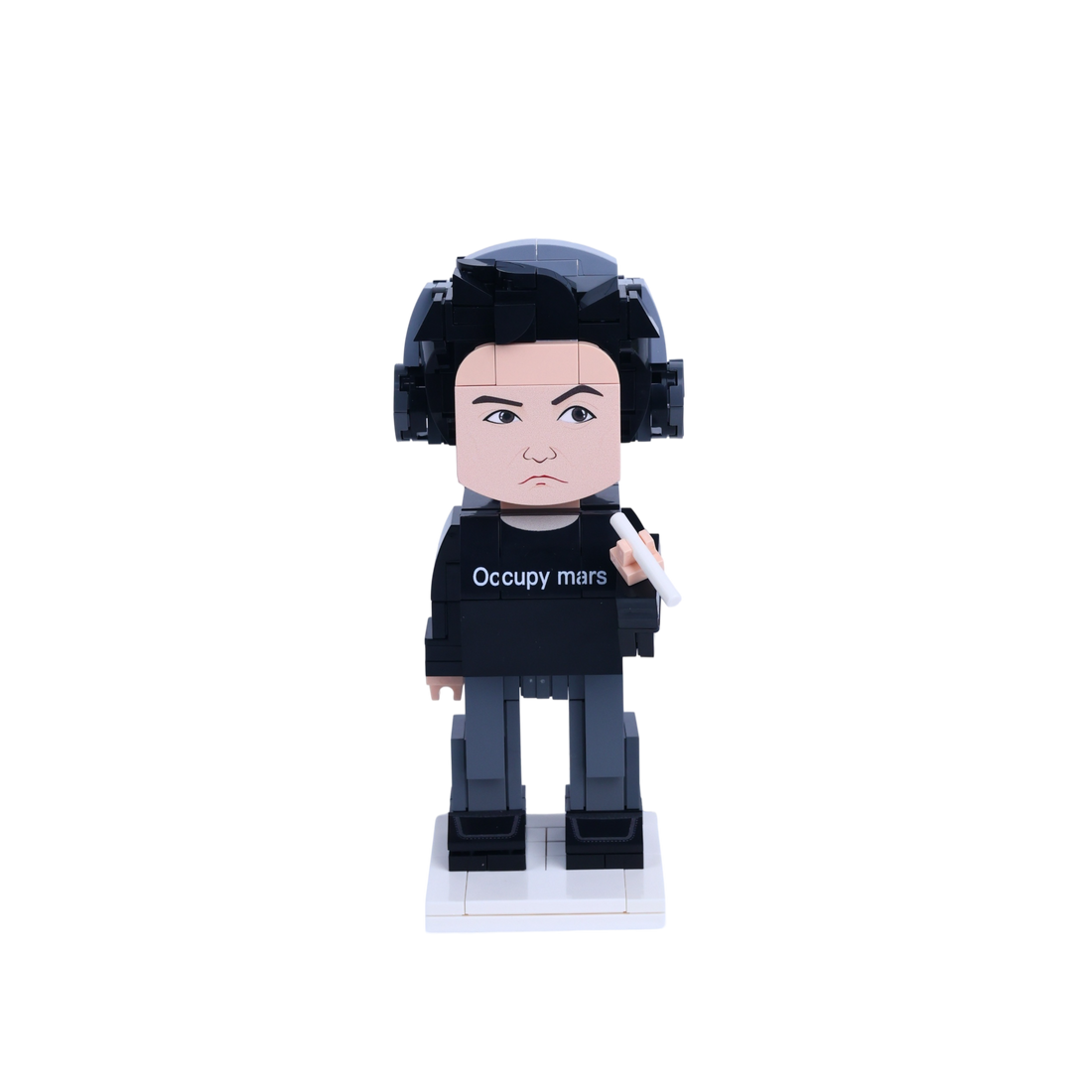 Rocket-Loving Cartoon Figure custom brick figure, main product view