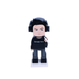 Rocket-Loving Cartoon Figure custom brick figure, main product view