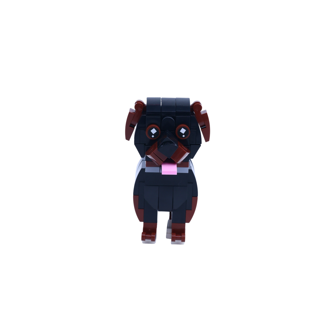 Rottweiler dog brick figure, main product view
