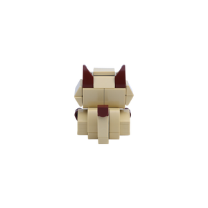 Siamese Cat cat brick figure, back view
