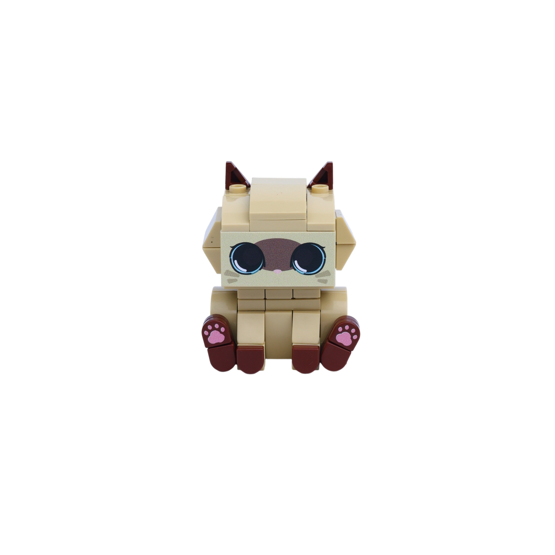 Siamese Cat cat brick figure, main product view