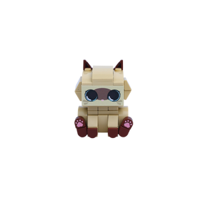 Siamese Cat cat brick figure, main product view
