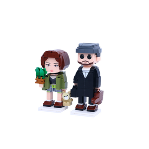 Silent Guardian Duo custom brick figure, right-side view