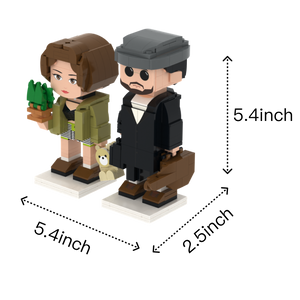 Silent Guardian Duo custom brick figure, size guide