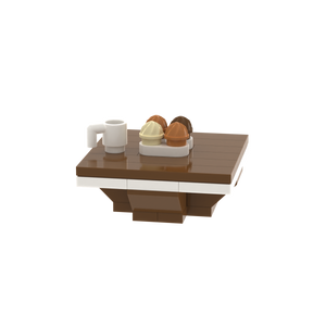 Square Coffee Table brick scene accessory, detail view 1