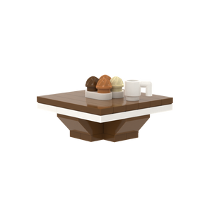 Square Coffee Table brick scene accessory, detail view 2