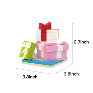 Stacked Gift Boxes brick scene accessory, size guide