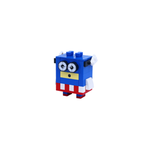 Star-Spangled Minion brick art collectible, right-side view