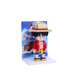 Straw-Hat Sea Voyager custom brick figure, left-side view