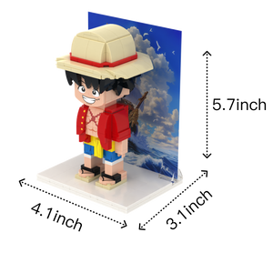 Straw-Hat Sea Voyager custom brick figure, size guide