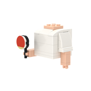 Table Tennis Paddle brick figure accessory, right-side view