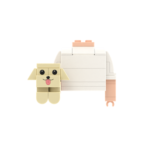 Tan Tongue-Out Dog brick figure accessory, main product view