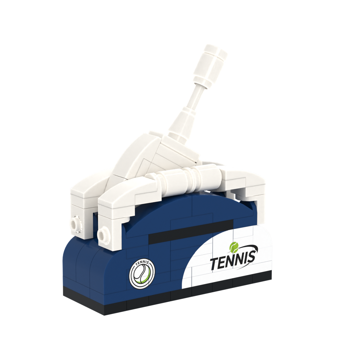 Tennis Ball Launcher brick scene accessory, right-side view