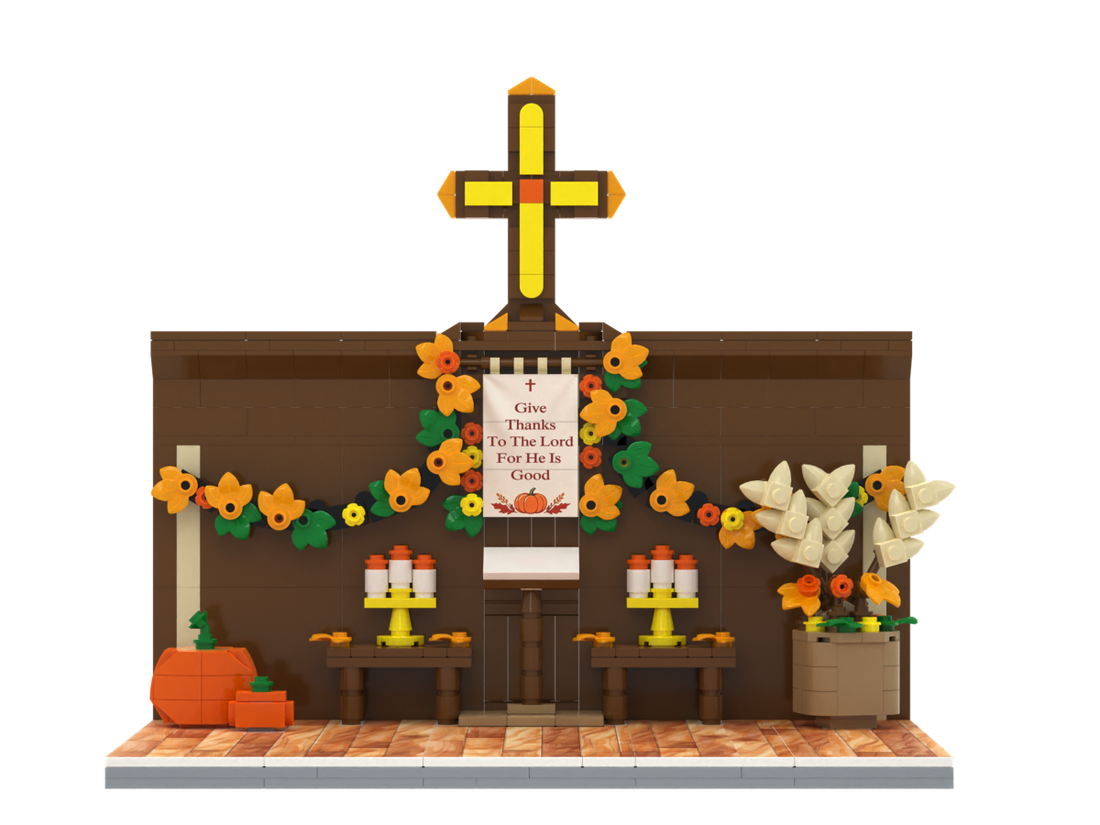 Thanksgiving · Faith in God brick scene, main product view