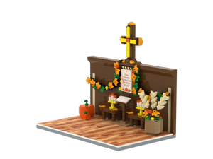 Thanksgiving · Faith in God brick scene, right view