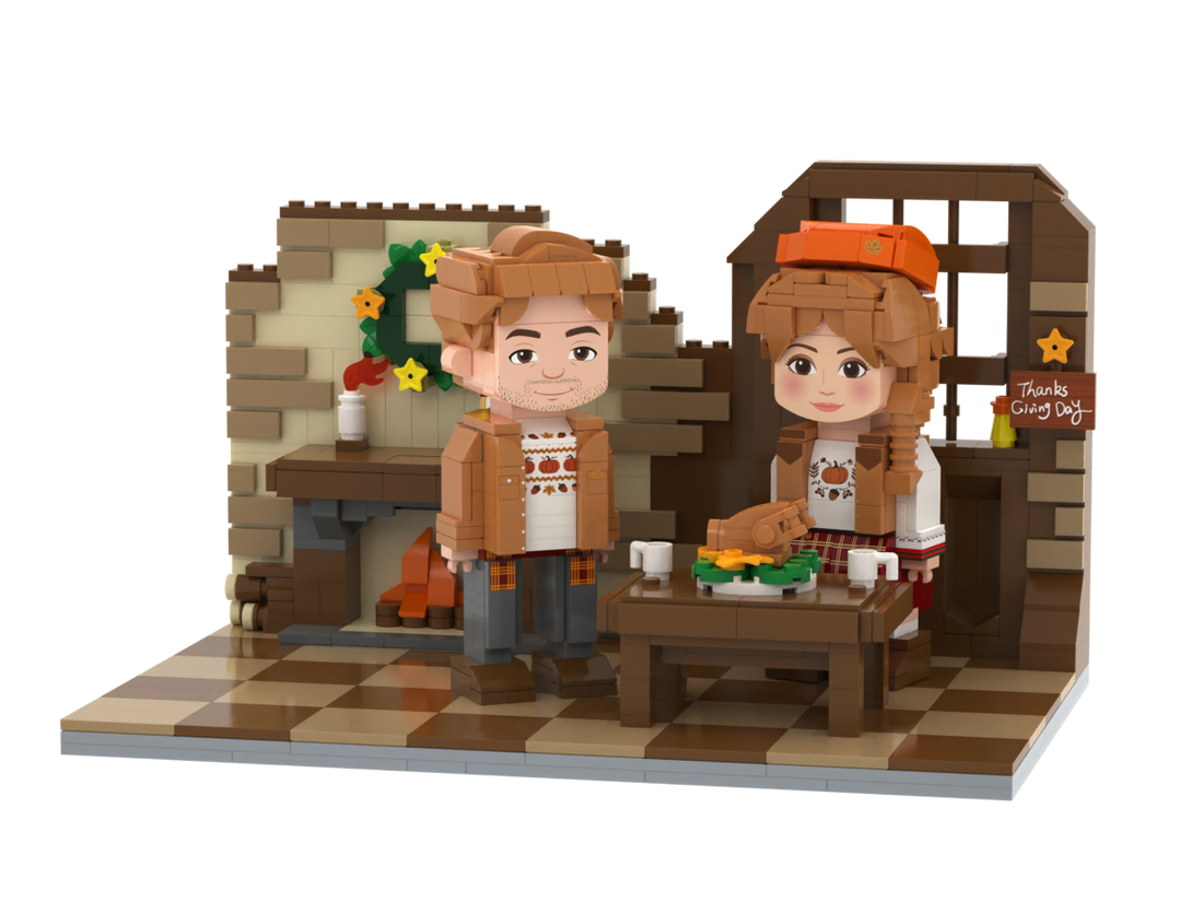 Thanksgiving · Family Feast brick scene, lifestyle view