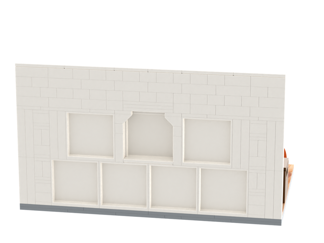 Thanksgiving · Harvest Hearts brick scene, back view