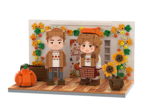 Thanksgiving · Harvest Hearts brick scene, lifestyle view