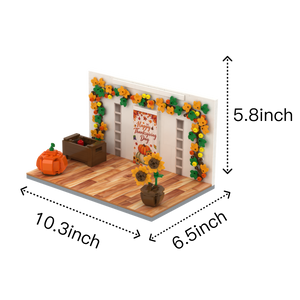 Thanksgiving · Harvest Hearts brick scene, size guide