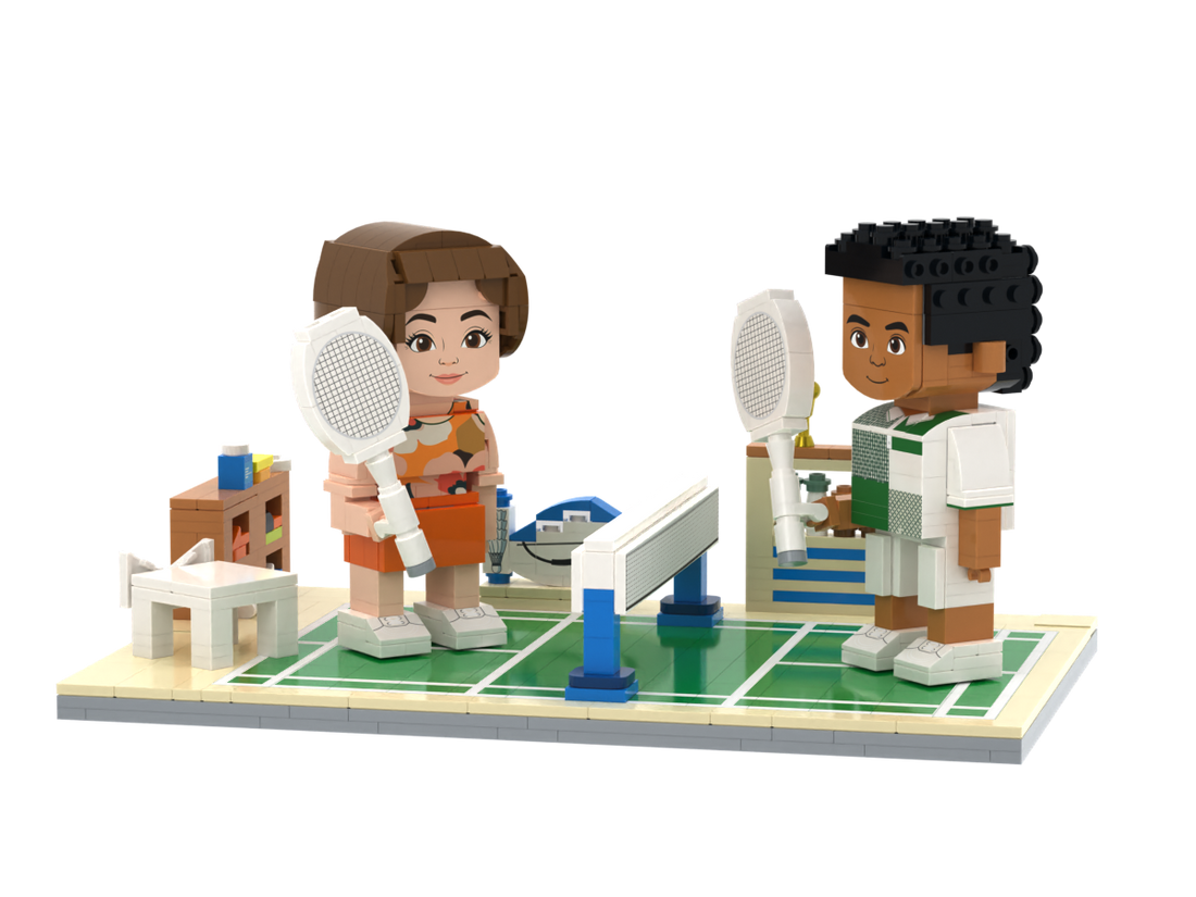 The Badminton Club brick scene, lifestyle view