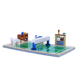 The Badminton Club brick scene, right view
