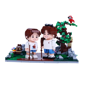 The Explorer Trio brick scene, lifestyle view