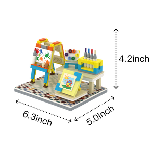 The Mini Picasso brick scene, size guide