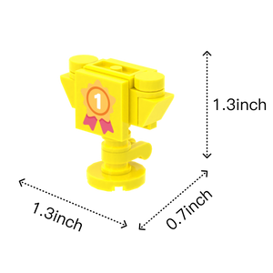 Trophy brick figure accessory, size guide