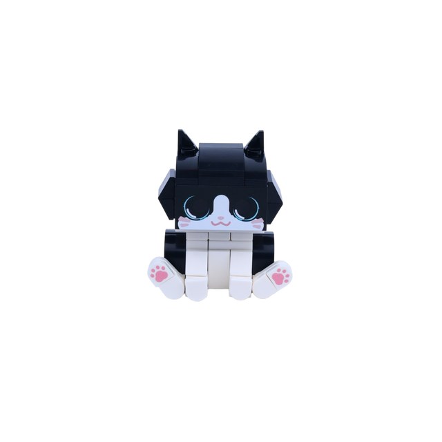 Snowy Paws Tuxedo Cat