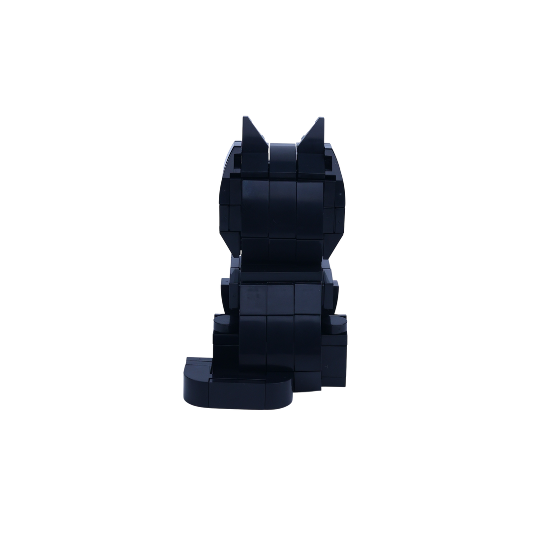 Tuxedo Cat Design 2 cat brick figure, back view