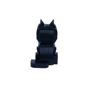 Tuxedo Cat Design 2 cat brick figure, back view
