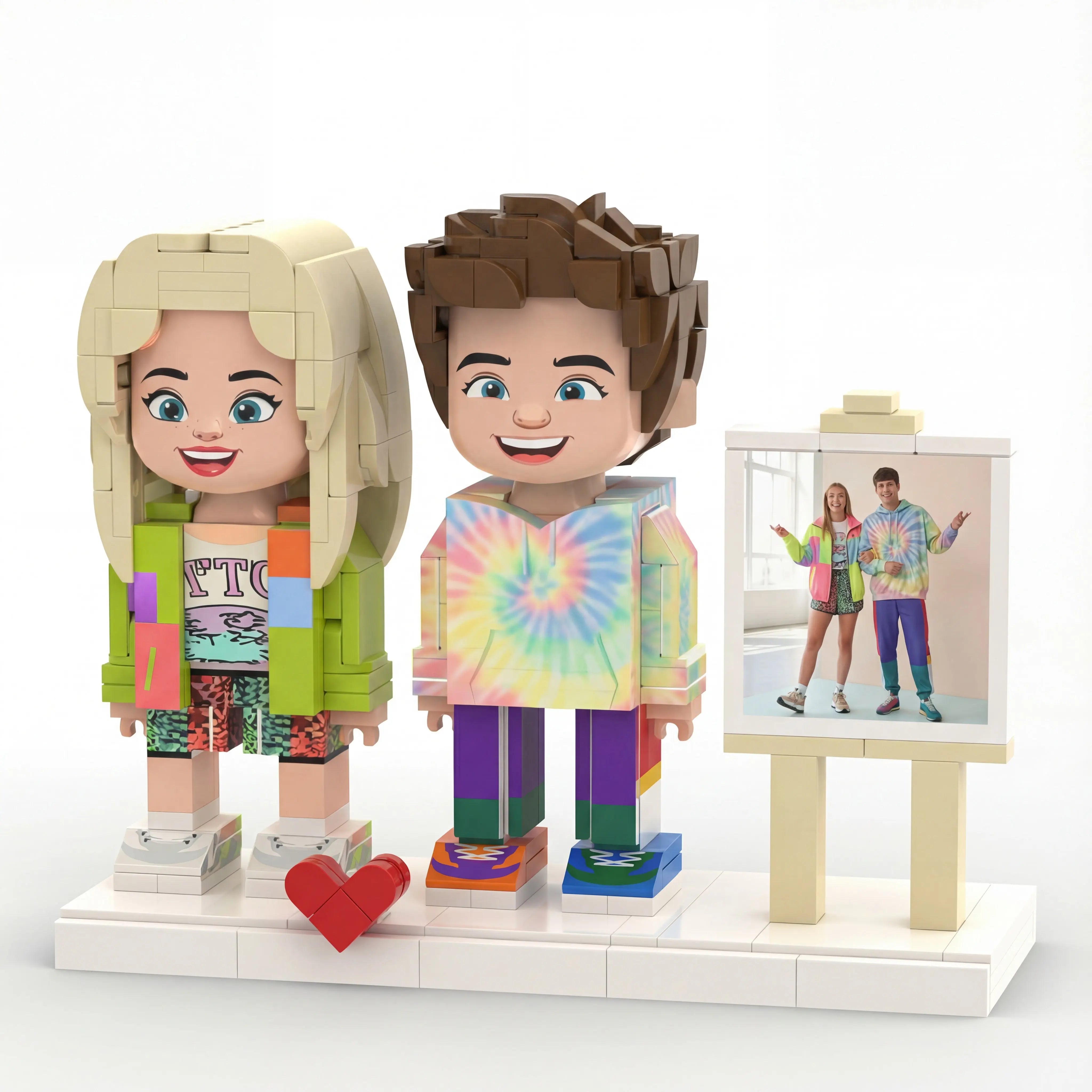 Mini U - Duo | Custom Personalized 3D Brick Figure Mini U