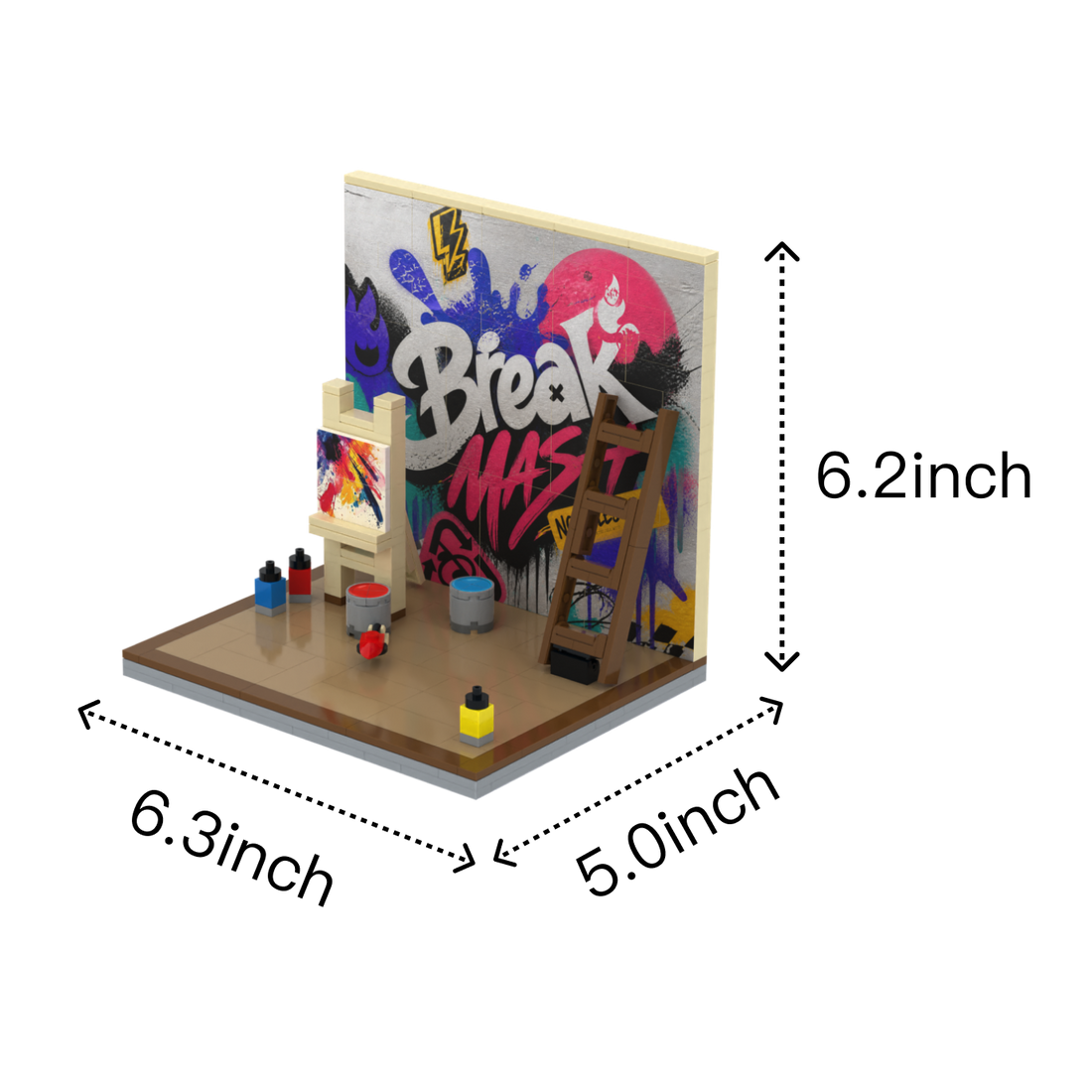 Urban Creator brick scene, size guide