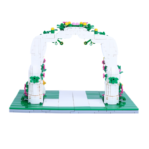 Wedding · Floral Arch brick scene, back view