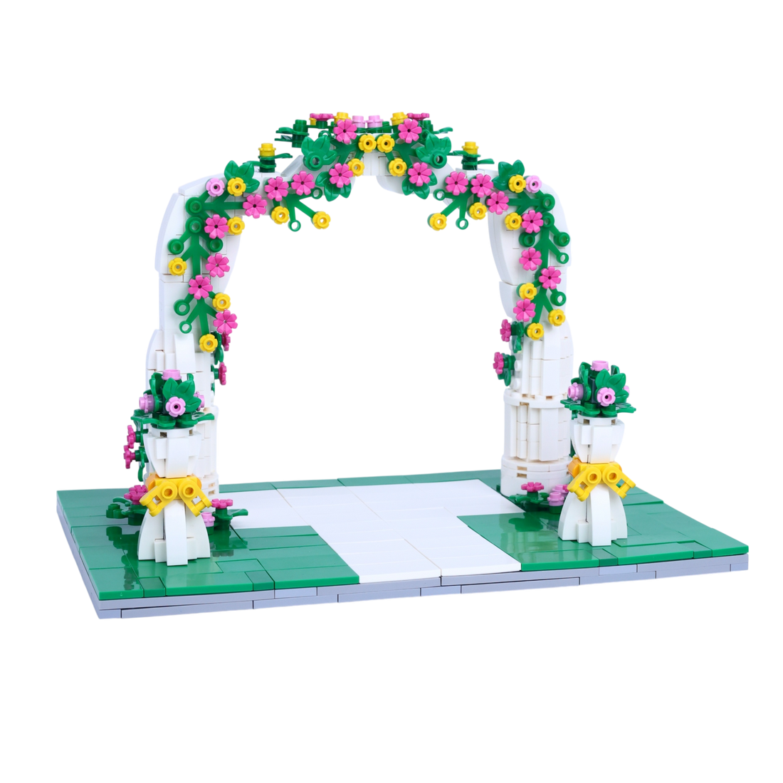 Wedding · Floral Arch brick scene, left view