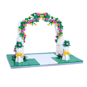 Wedding · Floral Arch brick scene, left view