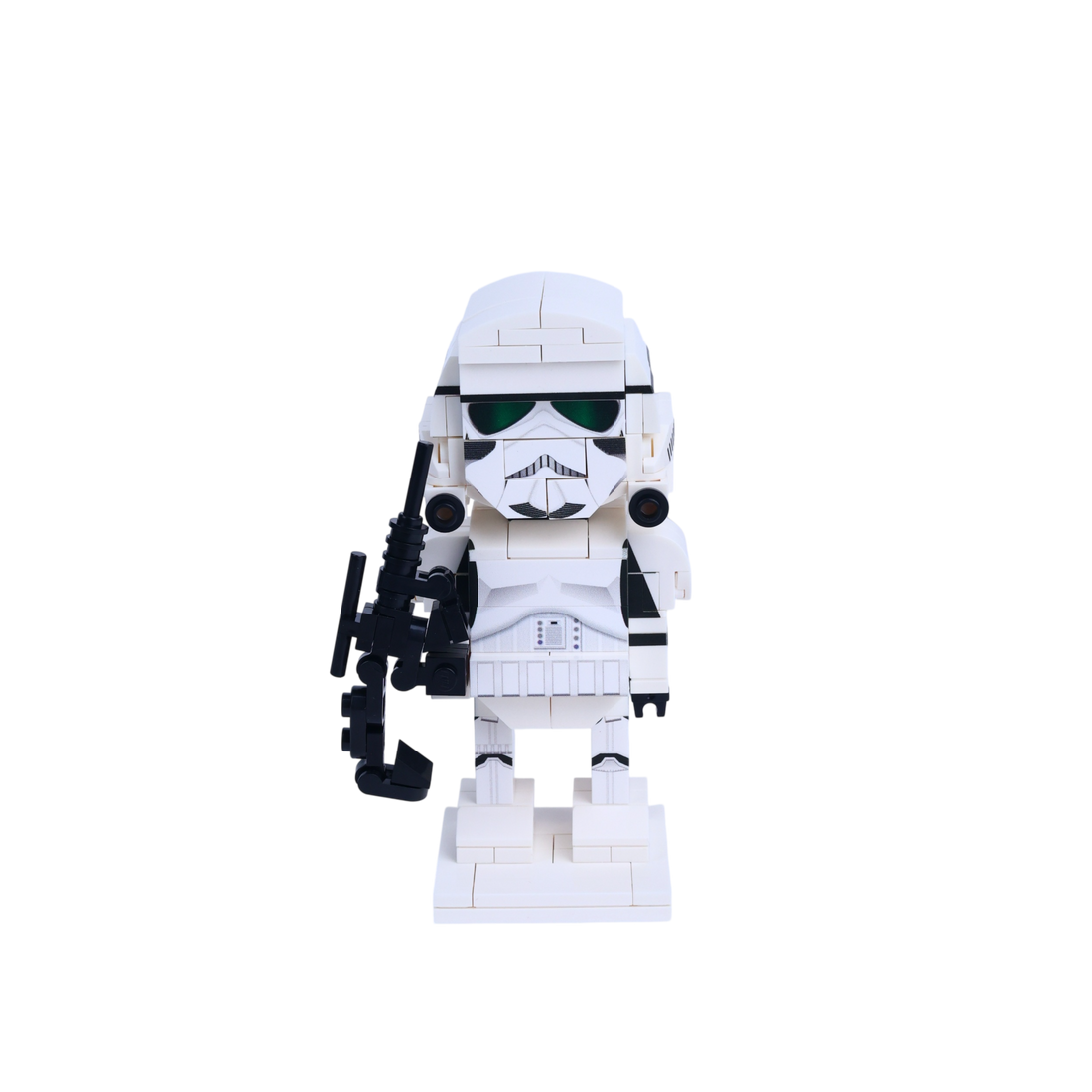 White-Armor Space Trooper custom brick figure, main product view