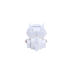 White Cat cat brick figure, back view