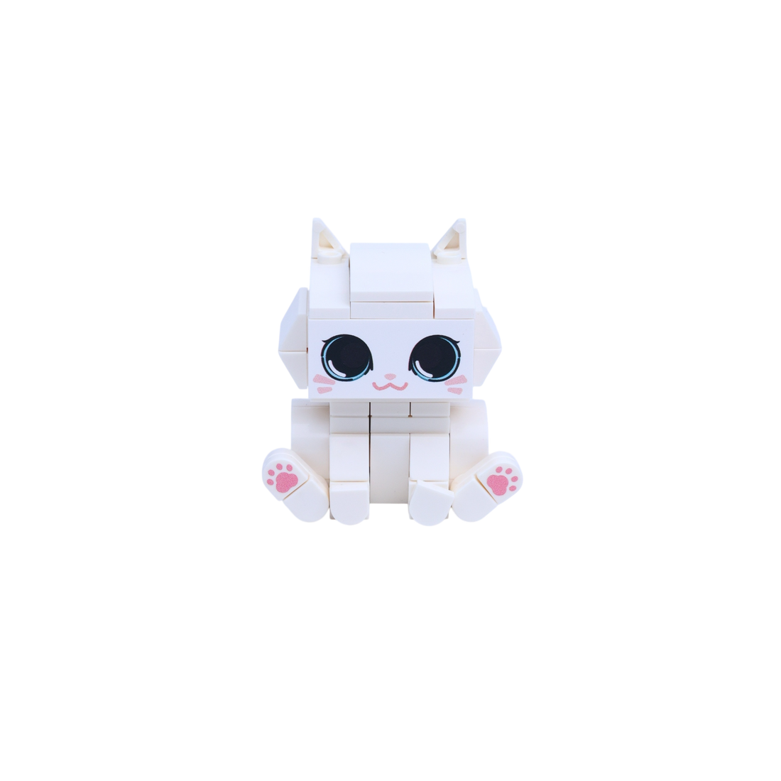 White Cat cat brick figure, main product view