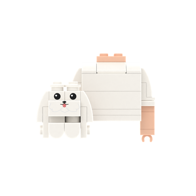 White Floppy-Eared Puppy