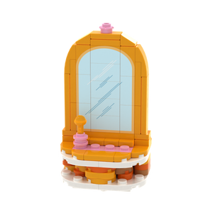 Yellow Arched Dressing Table brick scene accessory, detail view 1